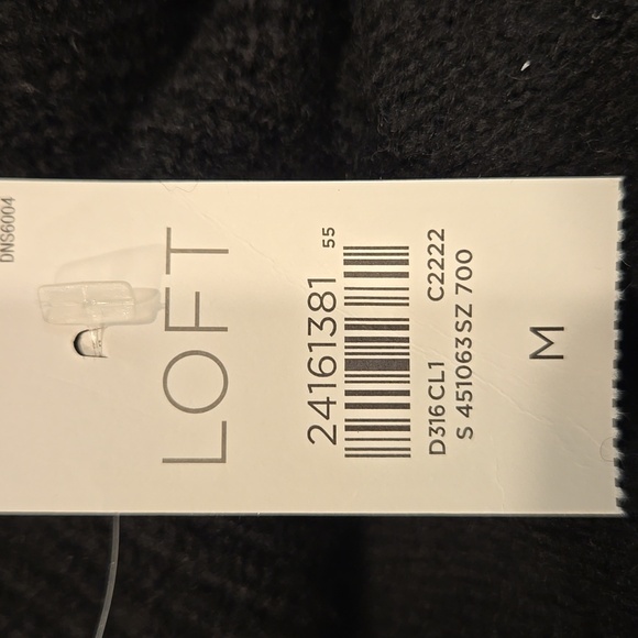 NWT. LOFT OFF THE SHOULDER FOLD OVER NECK SWEATER DRESS. MIDI. SIZE MEDIUM. - Picture 3 of 9